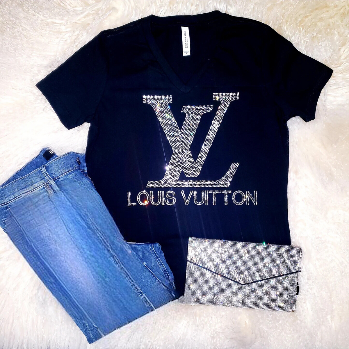 LOUIS VUITTON LOUIS VUITTON Short sleeve T-shirt cotton Gray Used Women  size M