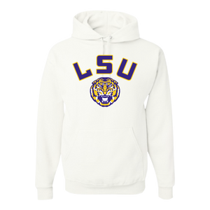 Curved LSU Tiger Tee/Hoodie