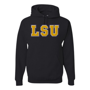 LSU Faux Embroidered Tee/Hoodie