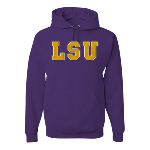 LSU Faux Embroidered Tee/Hoodie