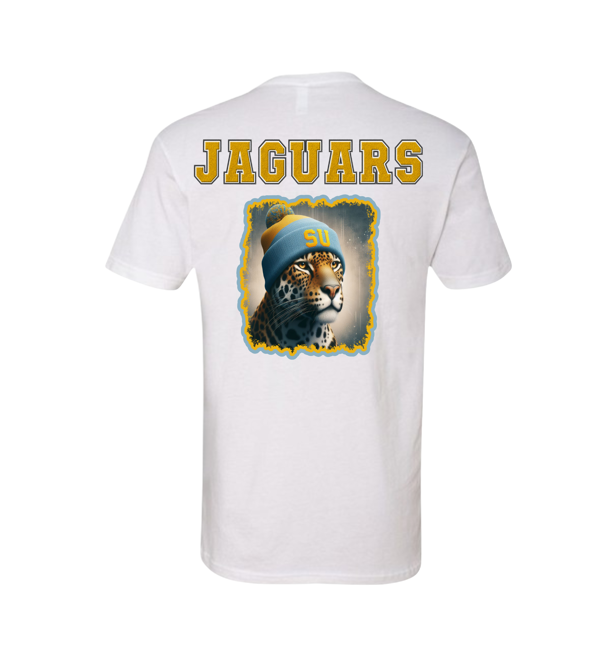 Southern University Jaguars Faux Embroidery Tee (2-sided design)