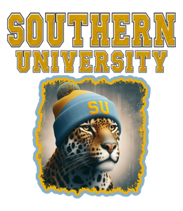 Southern University Jaguars Faux Embroidery Tee (2-sided design)