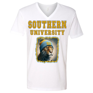 Southern University Jaguars Faux Embroidery Tee (2-sided design)