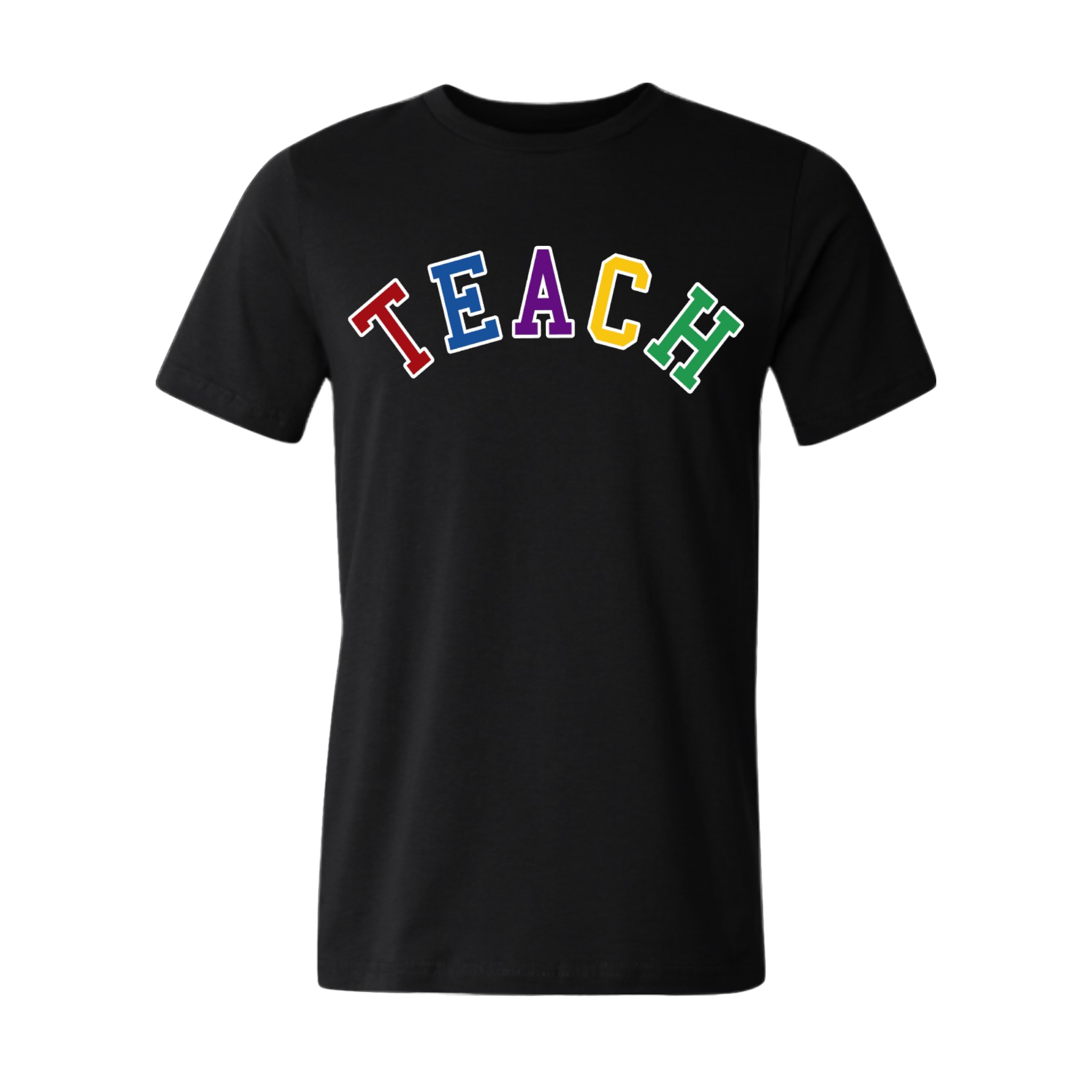 Teacher Curved Colors Tee