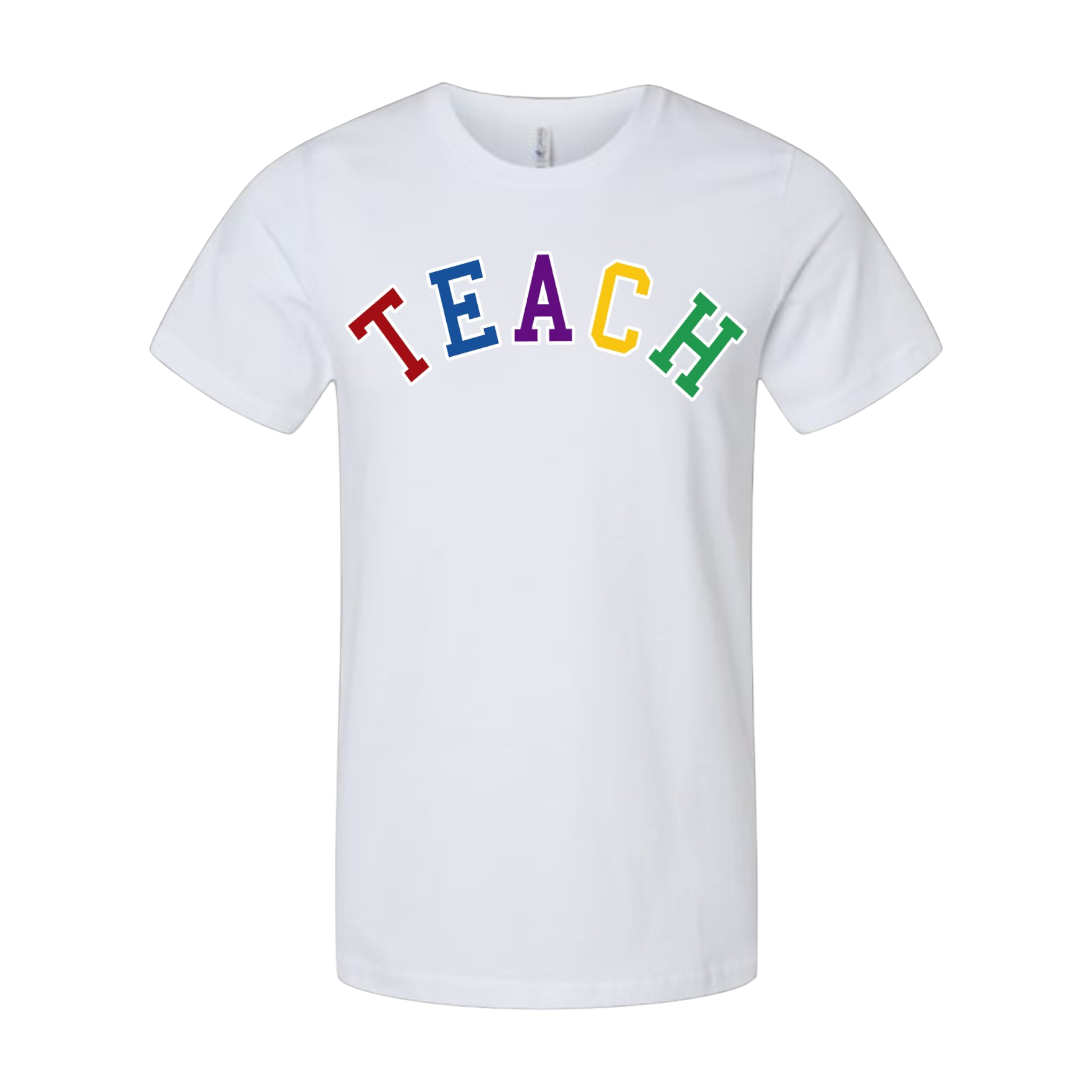 Teacher Curved Colors Tee