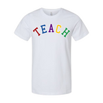Load image into Gallery viewer, Teacher Curved Colors Tee
