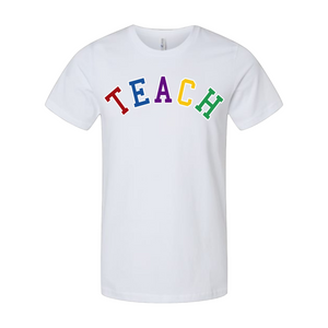 Teacher Curved Colors Tee