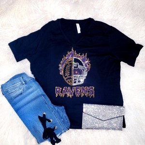 Ravens Football Crystal Tee